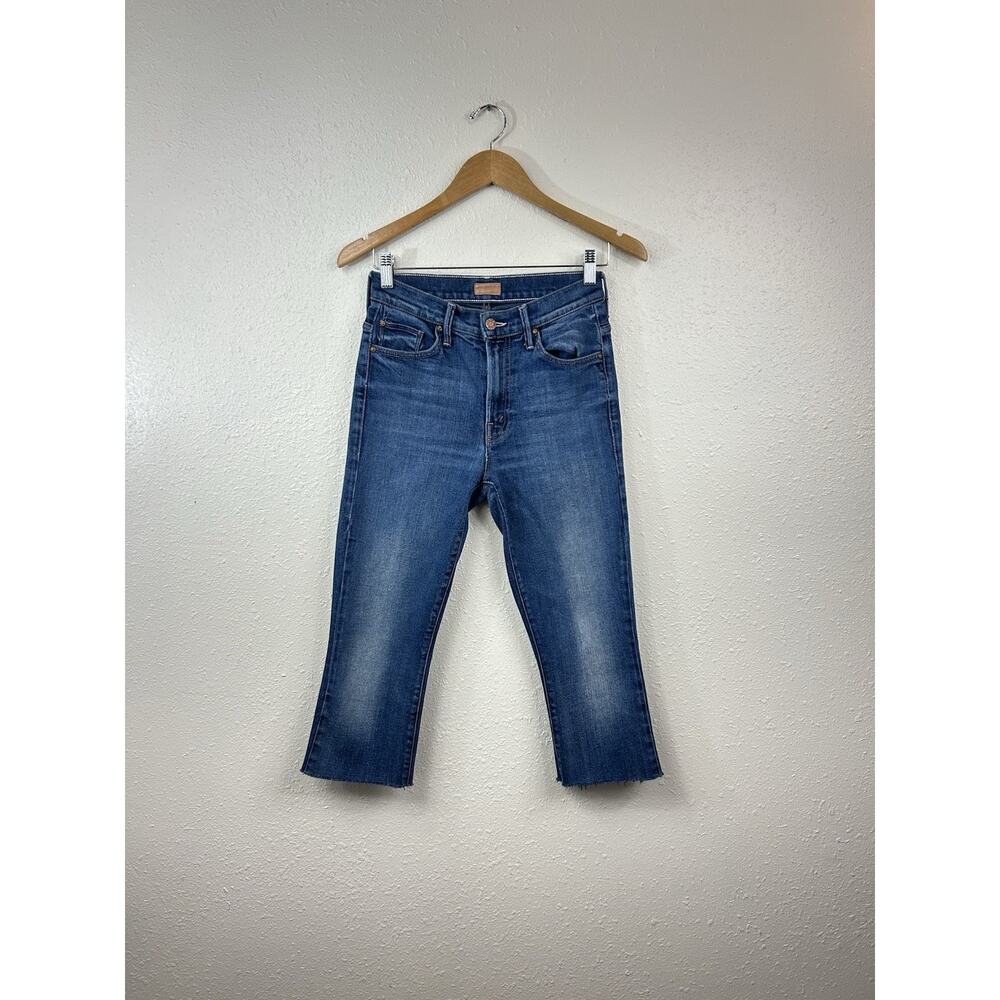 Mother Jeans Size 27 Crop Fray When Lightning Strikes Raw Hem FLAWED PLEASE READ